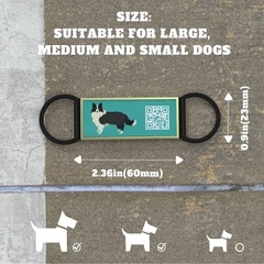 【新品】ボーダーコリー IDタグ QRコード 中型犬 大型犬 迷子防止 ドッグタグの画像