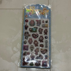 ラブブ柄　3D立体シール　3種セットの画像