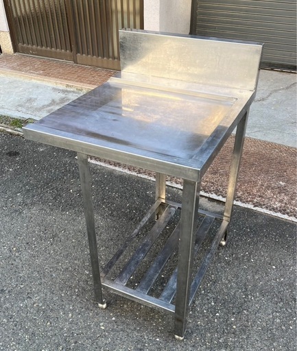 業務用 食洗機 クリーンテーブル 幅620×奥700×高さ815+170(mm)  右側用 作業台 調理台食器洗浄機 厨房機材 厨房機器 ラックスライド 大阪
