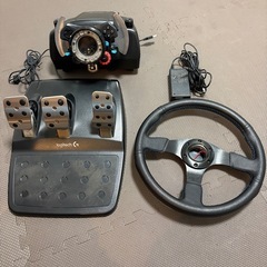 ロジクール G29 ハンドルコントローラーセット　サイドブレーキ付きの画像