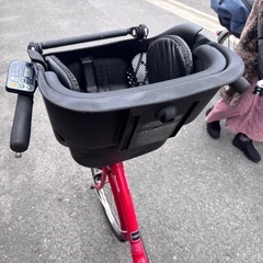 Panasonic電動アシスト自転車 チャイルドシート付き　レッド の画像