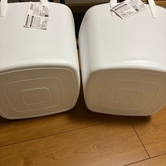 受け渡し決定！ランドリーソフトバスケットホワイト２つセットの画像