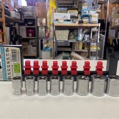 美品　藤原産業　ソケットハンガーセット　8pcs　8ピース　ソケットセット　SK11　YS-308　差込角9.5㎜(3/8インチ)　中古美品　①の画像