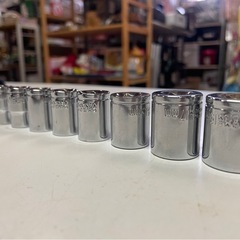 美品　藤原産業　ソケットハンガーセット　8pcs　8ピース　ソケットセット　SK11　YS-308　差込角9.5㎜(3/8インチ)　中古美品　①の画像