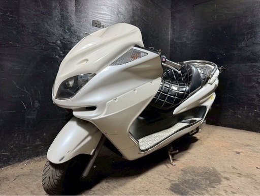 ★支払総額5.8万円★定休日なし！いつでも現車確認可能です！ ヤマハ マジェスティ250 白 SG03J 人気のマジェスティ！ 社外マフラー！ タンデムバー！ 社外エアクリ！ メッキパーツ！ フロントマスク！ タコメーター！　