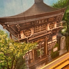 油絵　風景画　長禅寺の画像