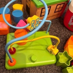 フィッシャープライスはじめてのブロックikea 形はめブロックベネッセルーピングの画像