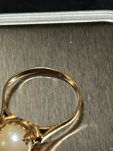 18金  18k 指輪 パール
