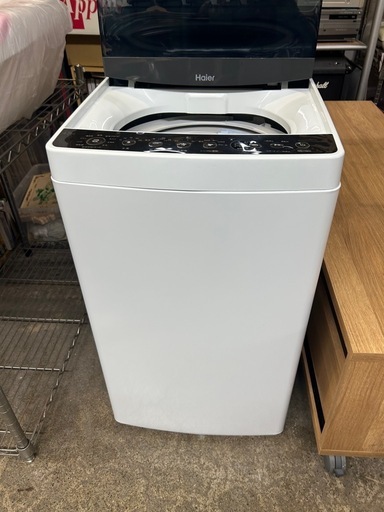 万代店　クリーニング済Haier/ハイアール☆4.5kg☆全自動洗濯機「お急ぎコース」!!☆「しわケア」脱水【JW-C45A-W】