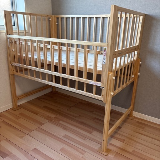 【美品】yamatoya トールＷオープン　ベビーベッド