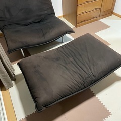 リーンロゼ カラン 1P ソファ + オットマン（足置き）付きです の画像