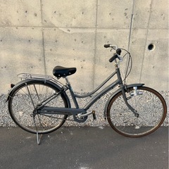 【R60】　ブリヂストン  エブリッジ 　EBRIDE 26インチ 自転車　ねずみ色　学生さん ママチャリ お買い物 現状の画像