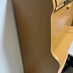 至急【勉強机　スリム　畳める　扉　学習　小学生省スペース　椅子　引き出し付きの画像