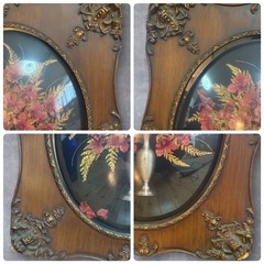 【レア】胡蝶蘭 ラン リーフインフレーム 金 24KG 壁掛け アンティークの画像