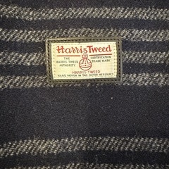 ハリスツイード ショルダーバッグ ボーダー柄 ネイビーの画像