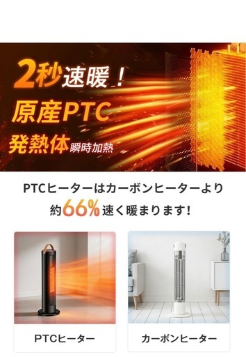 セラミックヒーター【新品、未使用箱入り】