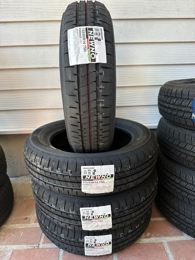 ブリヂストンNEWNO155/65R14 (canyon ) 高田橋のタイヤ、ホイールの 