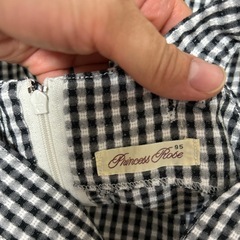 95 リボン付きチェックワンピ　Princess Roseの画像