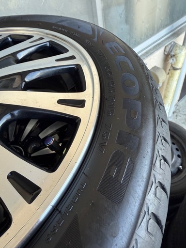 NBOXカスタムターボ純正15インチ＋ブリヂストンエコピア22年製 N-BOX HONDA ホンダ 純正 15インチ 4.5J+45 ブリヂストン エコピア