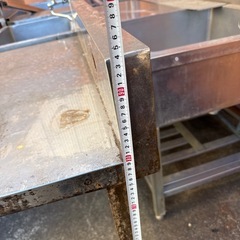 ステンレス作業台　　背面　穴ありの画像