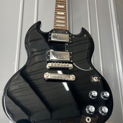 ブラックエレキギター　エピフォン sg ジャンクの画像