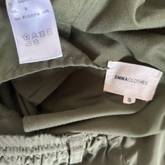 EMMA CLOTHES オリーブ カーゴパンツ Sサイズ ドローストリング付きの画像