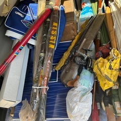 釣竿とリールのまとめ売りの画像