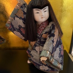 童子人形　日本人形　端午の節句　ガラスケースつき　伝統工芸品の画像