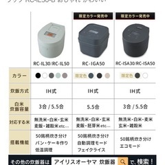 炊飯器　5.5合　アイリスオーヤマの画像