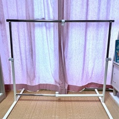 山善(YAMAZEN) 伸縮式ミニ ハンガーラック 幅59-97×奥行45×高さ53-83cm 耐荷重4kg 幅・高さ調節OK 押し入れ収納 アイボリー OBM-SS(IV)の画像