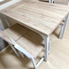 2月中！(美品)ダイニングテーブル5点セットの画像