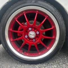 ワーク戦(イクサ)6J+45と6J+34 25年製バリ山タイヤ165/50r16の画像