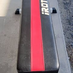 【B582】アイロテック　筋トレ器具　フラットベンチ　プレート5キロ（4枚）　現状品の画像