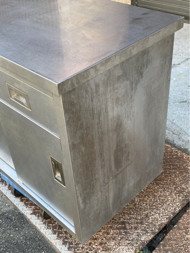 業務用 キャビネット 作業台 調理台 900×600×850 スライド扉 引き出し付き 置き棚 収納棚 食器棚 キャビネット型作業台 厨房 大阪発