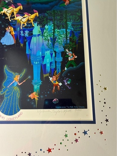 ディズニー版画ミッキーマウス　東京ディズニーランド　メラニーテイラーケント作限定品