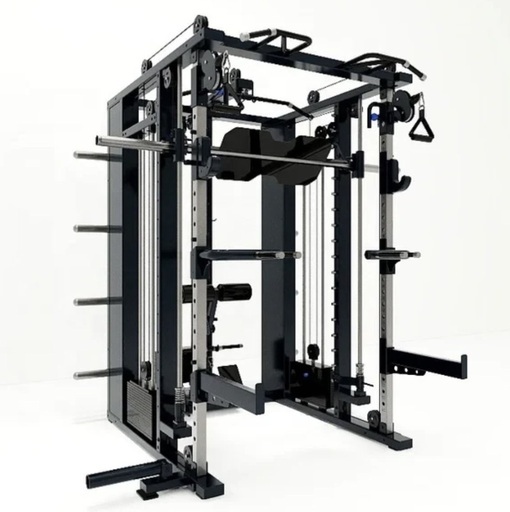 【解体手伝いで20万円】業務用5in1マシン一式｜スミス+ケーブル+プレート120kg+ベンチ|品川区 ジム開業・増設向け