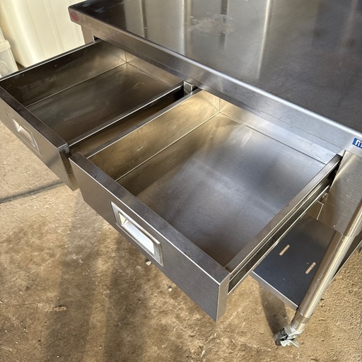 マルゼン 引き出し付作業台 キャスター付 900×600×800 業務用厨房器具 美品