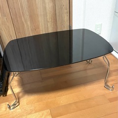 ニトリ 猫足 テーブル 折り畳み BKの画像