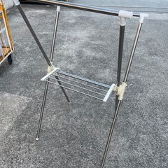 ステンレス Ｘ型 物干し【 物干し竿  物干し ランドリー 室内 ものほし 室内もの干し 物干ハンガー ステンレス 組み立て簡単 コンパクト 省スペース タオルハンガーの画像