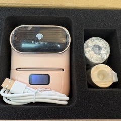 Phomemo M110 ラベルプリンター（感熱式）ロール紙付き ピンク Bluetooth スマホ対応　③の画像