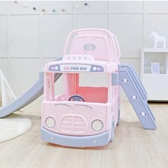 スクールバス型　室内滑り台の画像