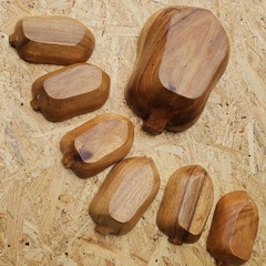 木製皿 トロピカルウッドトレイ パーティー皿   サラダボウルの画像