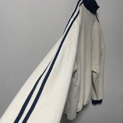 【MSC フリース ハーフジップ トレーナー Mサイズ アイボリー ネイビー】の画像