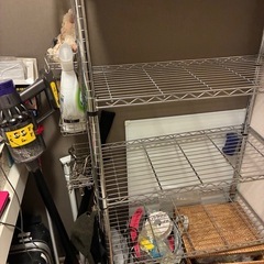 スチールラック　ポール　シルバー　　棚　インテリア　家具　収納の画像