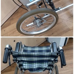 R713 ☀️ Miki 車椅子（介助型）ノーパンクタイヤ 介護⭐ クリーニング済の画像