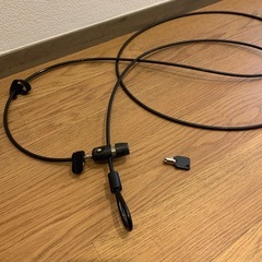 ブラックワイヤーロック 約2.9メートル キー2個付きの画像