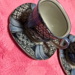カップ ソーサー コーヒー ティー 2客 愛陶 祥瑞 和風の画像
