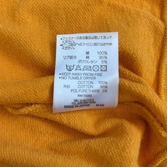 【美品】DOUBLE.B ミキハウス オレンジ ジップアップアウター 100の画像