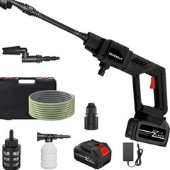 高圧洗浄機 コードレス  折りたたみバケツ付の画像