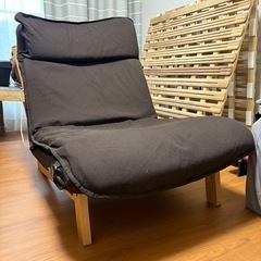 無印良品　　ハイバックリクライニングソファ　1人用の画像